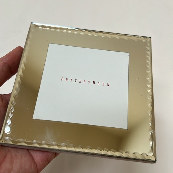 Pottery Barn Mirrored Frame Ornament Square - Picture 1 of 4